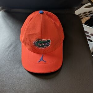 Orange Cap with Blue Logo